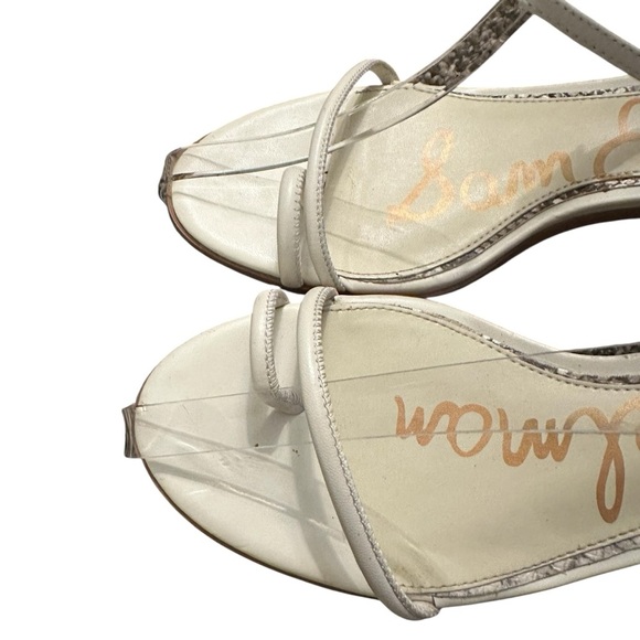 Sam Edelman Isle leather python side-buckle ankle strap sandals Size 9 - Picture 13 of 14